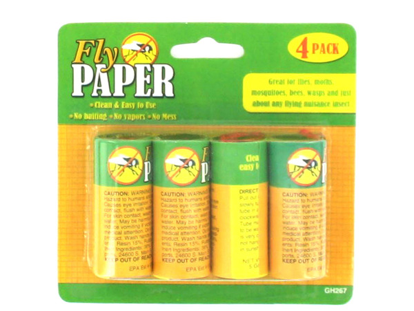 4 Pack rolled fly paper