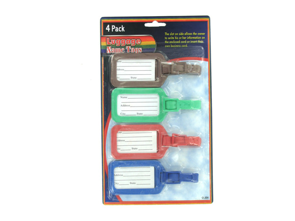 4 Pack luggage name tags