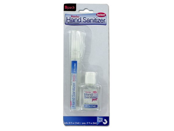 Waterless hand sanitizer set