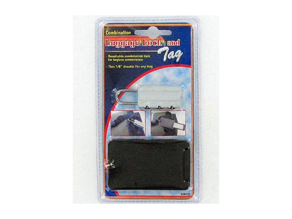 Combination luggage lock and tag