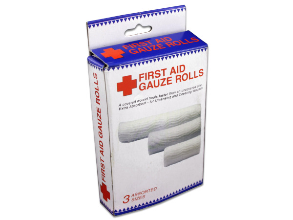 First Aid gauze rolls (assorted sizes)