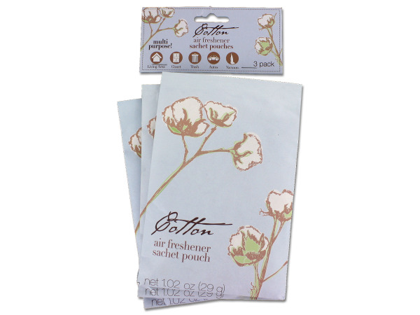 3 pack air freshener sachet pouch assorted scents