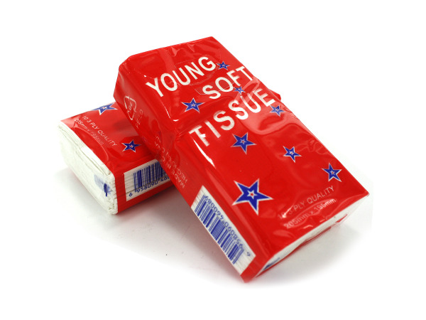 Six portable tissue packs