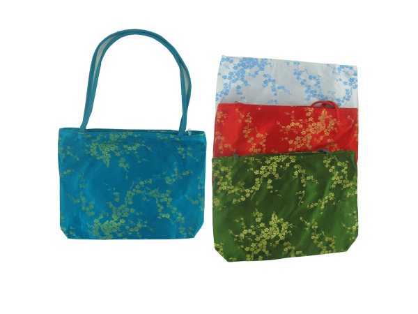Purse with gold flower design