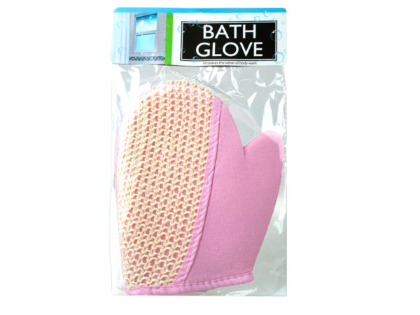 loofah bath glove assorted colors