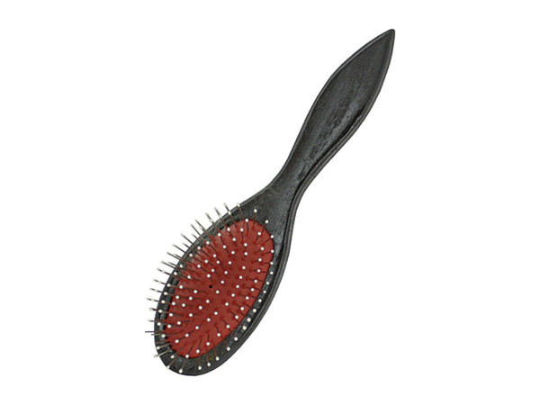 Oval wood hair brush