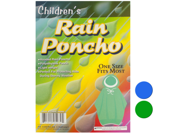 Childrens rain poncho