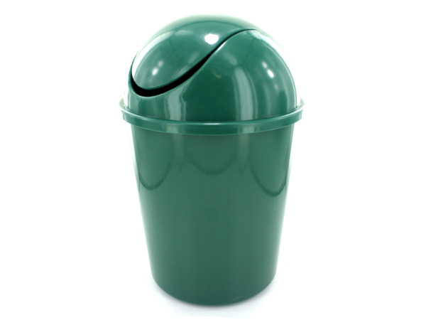 Trash can with lid