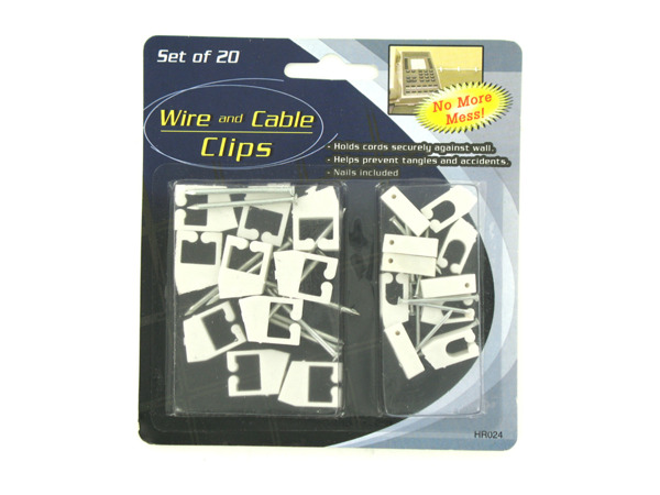 Wire and cable clips (set of 20)