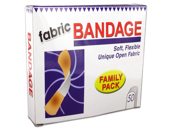 50 Pack fabric bandages.