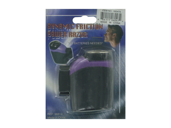 Friction powered razor
