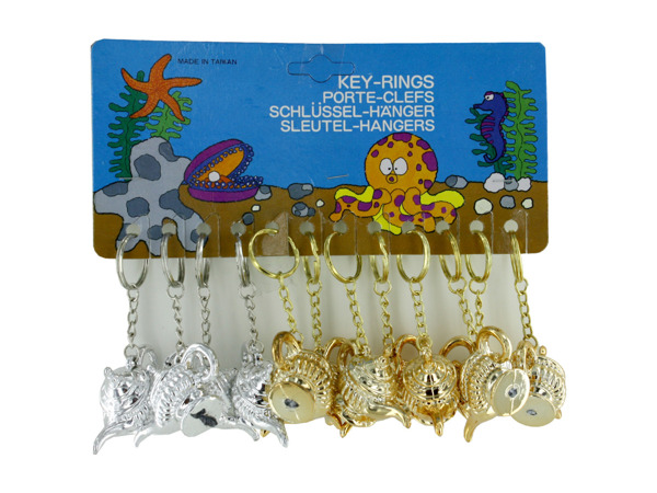 assorted silver/gold genie lamp keychain (12 per card)