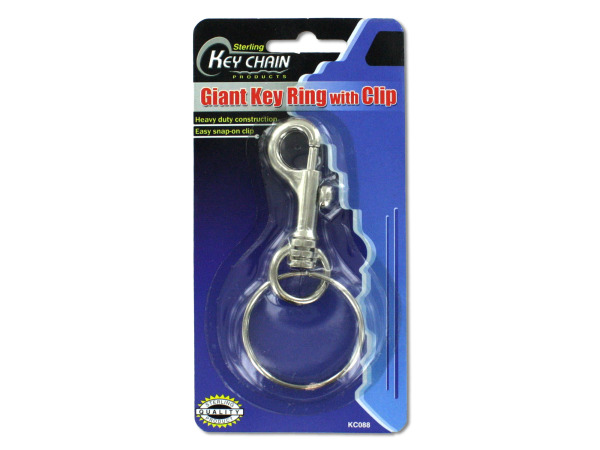 Giant key ring with clip