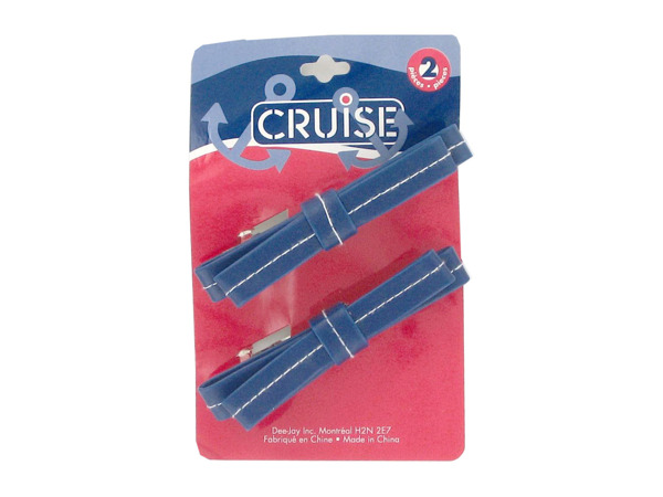 2pc leather hair clips