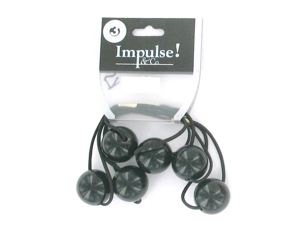 3 pack black hair ties