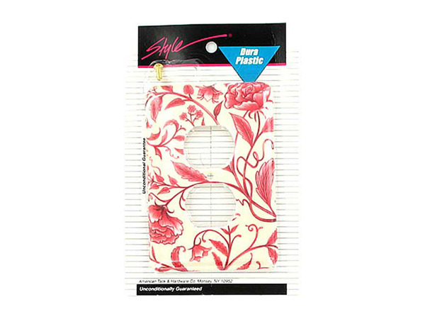 red floral elec plate