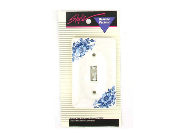 blue floral switchplate
