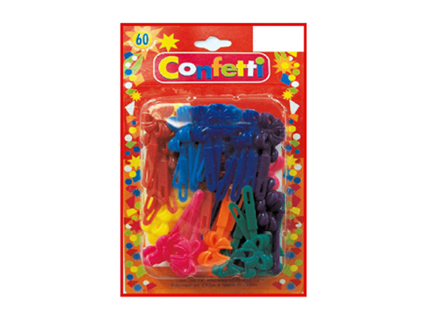 60 piece plastic assorted colors bow hair clips