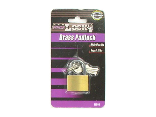 Brass padlock with keys