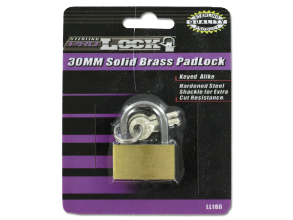 30MM solid brass padlock with keys