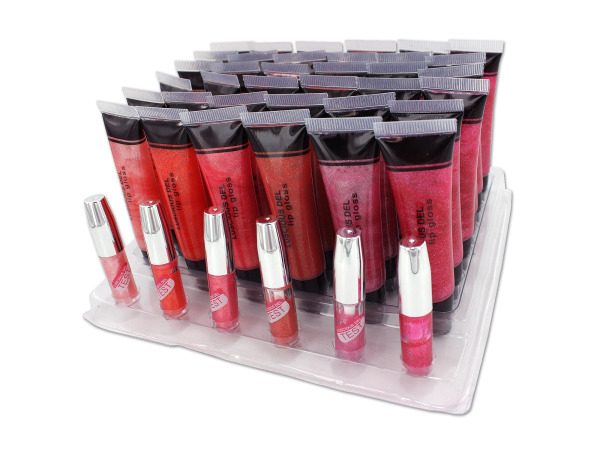 luscious del lip gloss display with testers