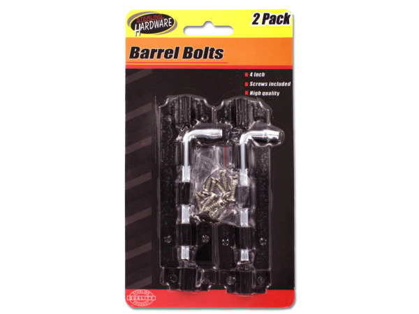 2 Pack barrel bolts with screws