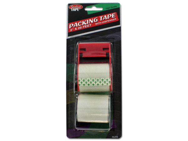 Tape dispenser with 2 tape rolls