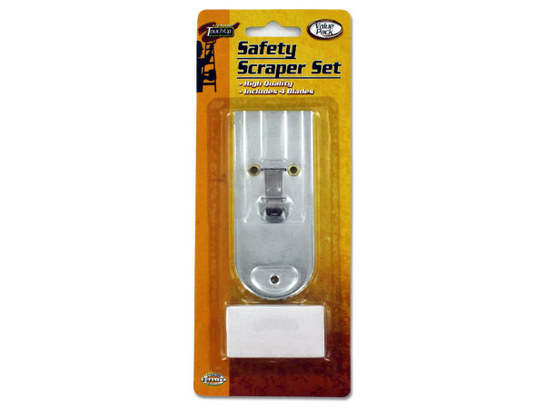 Safety scraper set with extra blades