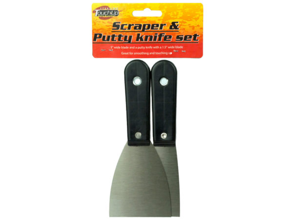 2 Piece scraper and putty knife set