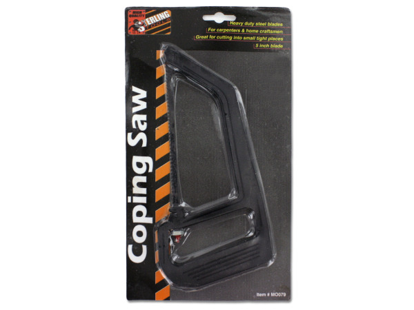 Coping saw with plastic handle