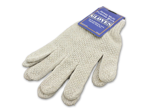 Multi-purpose jersey work gloves