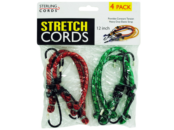 4 Pack 12 inch stretch cords
