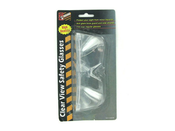 Clear-view safety glasses