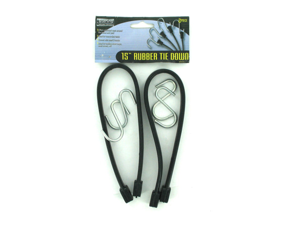 2 Pack 15 inch rubber tie downs