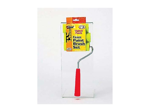 3 Pack foam paint brush set