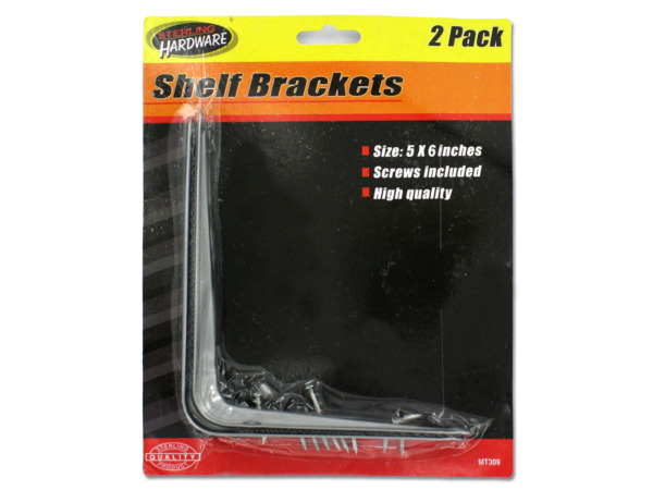 Shelf brackets with screws