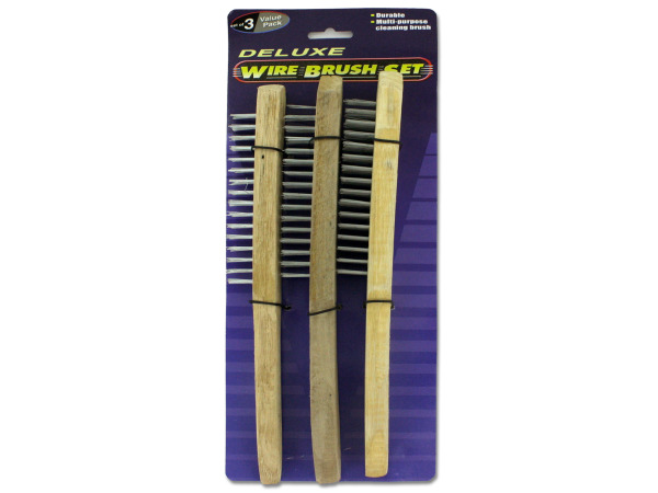 3 Pack deluxe wire brush set