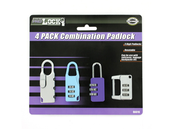 Combination padlock set