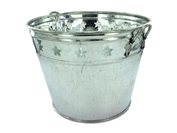Tin bucket with stars