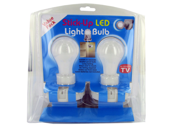 Stick-up LED light bulb value pack