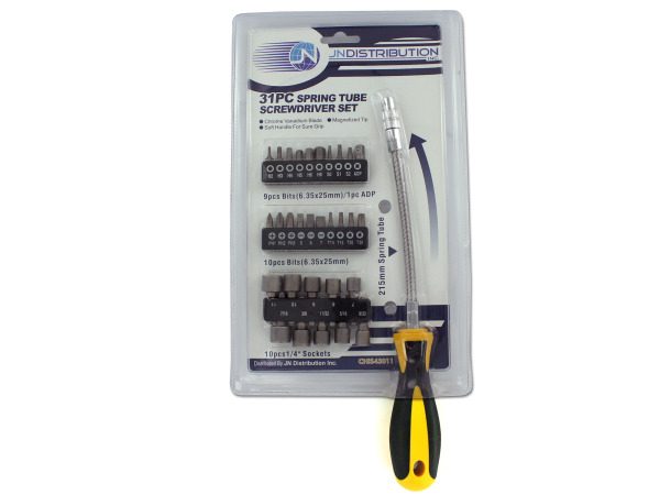 Spring tube screwdriver set
