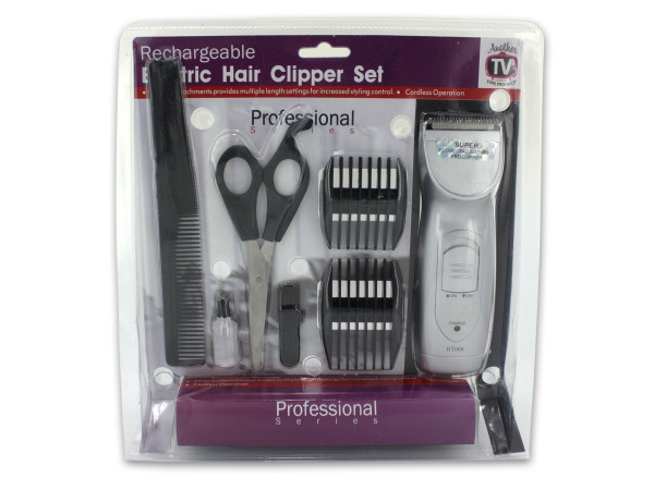 Rechargeable hair clipper set