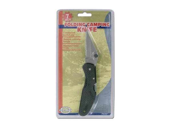 Folding camping knife