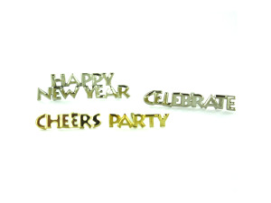 48 New Year Word Brads
