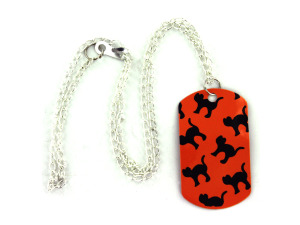 Halloween theme dog tag necklace