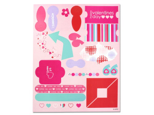 Valentine's cardstock stickers