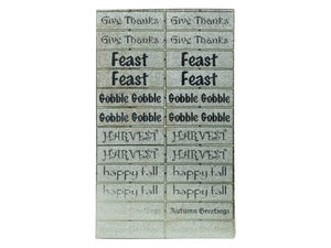 36 Self-Adhesive Metal Thanksgiving Words