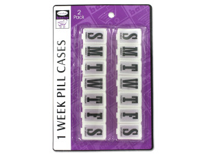 One-week pill case, set of 2