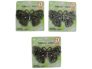 Butterfly clip with gems