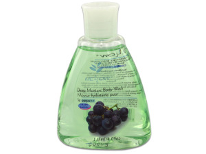Travel size grape scented body wash
